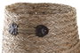 DKD Home Decor Set de 3 Cestas de Seagrass Natural 30x30x28 cm