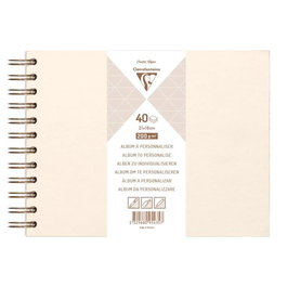 Album De Fotos Clairefontaine Diy Marfil Tapa Dura 21X16 Cm 40H 200G