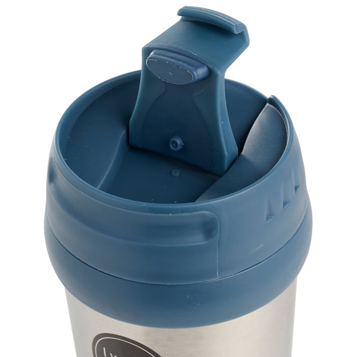 Day Mug Térmico 450 Ml | Tapa Antigoteo | Acero Inoxidable, Silicona y Plástico | Colores Surtidos (Azul Petróleo, Beige, Verde Oliva)