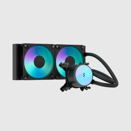 Fractal Design Radius 240 RGB Black Sistema de refrigeración líquida todo en uno, 12 cm, Negro