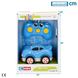 C BABY - Coche de Radio Control con Luces y Sonidos, Tamaño 10x13x7cm, Material Resistente, Extraíble para Limpieza