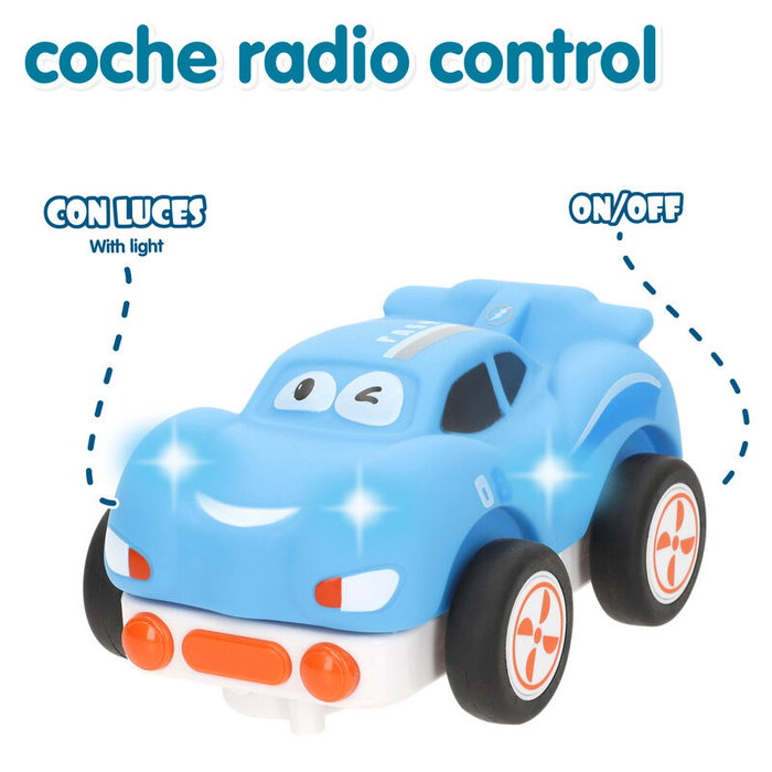 C BABY - Coche de Radio Control con Luces y Sonidos, Tamaño 10x13x7cm, Material Resistente, Extraíble para Limpieza