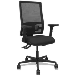 Piqueras Y Crespo Silla de Oficina Ergonómica 405ASM840B840B2B68R65L - Respaldo de Malla, Mecanismo Asincro, Brazos 2D, Ruedas 65mm, Negro