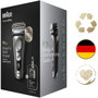 Braun Series 9 Pro 9485cc Máquina de Afeitar Eléctrica 9 Cabezales Negro Plata LED Lavable Batería Litio Incluye Estación Limpieza y Estuche