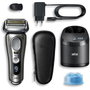 Braun Series 9 Pro 9485cc Máquina de Afeitar Eléctrica 9 Cabezales Negro Plata LED Lavable Batería Litio Incluye Estación Limpieza y Estuche