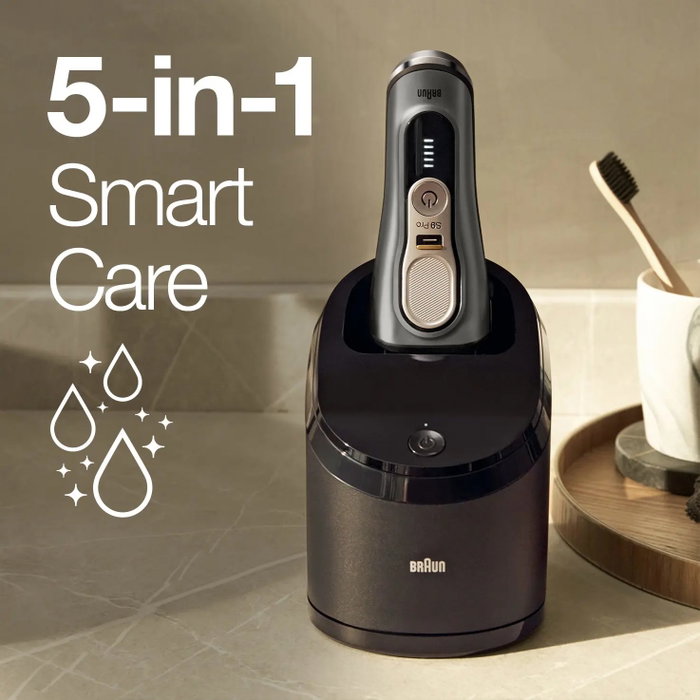 Braun Series 9 Pro 9485cc Máquina de Afeitar Eléctrica 9 Cabezales Negro Plata LED Lavable Batería Litio Incluye Estación Limpieza y Estuche Braun Series 9 Pro 9485cc Máquina de Afeitar Eléctrica 9 Cabezales Negro Plata LED Lavable Batería Litio Incluye Estación Limpieza y Estuche
