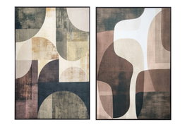 DKD Home Decor Cuadro Lienzo Velvet Abstracto 2 Surtido