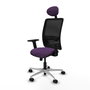 PIQUERAS Y CRESPO Silla de oficina Zulema con mecanismo Sincro, Morado y Negro