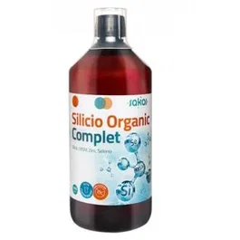 SAKAI Silicio Orgánico Completo 1L Complemento Líquido con MSM, Zinc, Selenio - Para Huesos, Articulaciones, Piel, Cabello - Vegano, Sin Gluten