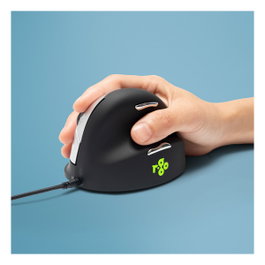 R-Go R-Go Maus HE ratón ergonómico diestro USB grande negro/plata retail
