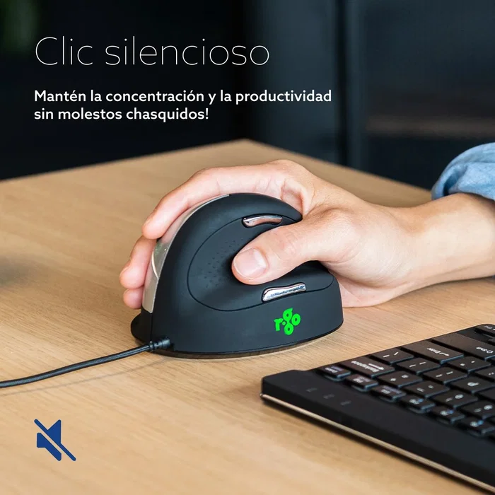 R-Go Tools RGOHELA Ratón Ergonómico Vertical Grande para Mano Derecha