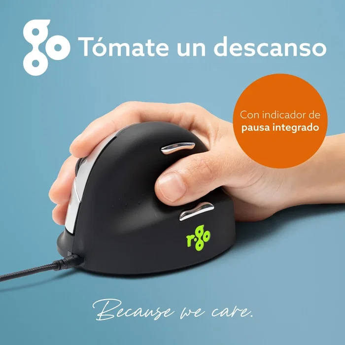 R-Go Tools RGOHELA Ratón Ergonómico Vertical Grande para Mano Derecha
