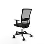 PIQUERAS Y CRESPO Silla de oficina Haches con mecanismo Sincro/Traslack, Negro y Gris