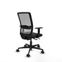 PIQUERAS Y CRESPO Silla de oficina Haches con mecanismo Sincro/Traslack, Negro y Gris