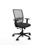 PIQUERAS Y CRESPO Silla de oficina Haches con mecanismo Sincro/Traslack, Negro y Gris