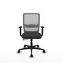 PIQUERAS Y CRESPO Silla de oficina Haches con mecanismo Sincro/Traslack, Negro y Gris
