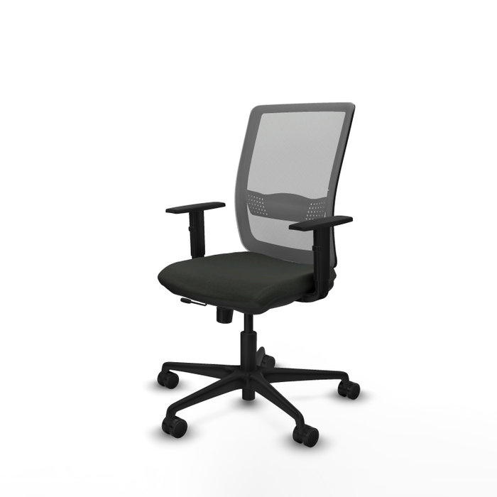 PIQUERAS Y CRESPO Silla de oficina Haches con mecanismo Sincro/Traslack, Negro y Gris PIQUERAS Y CRESPO Silla de oficina Haches con mecanismo Sincro/Traslack, Negro y Gris