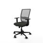 PIQUERAS Y CRESPO Silla de oficina Haches con mecanismo Sincro/Traslack, Negro y Gris