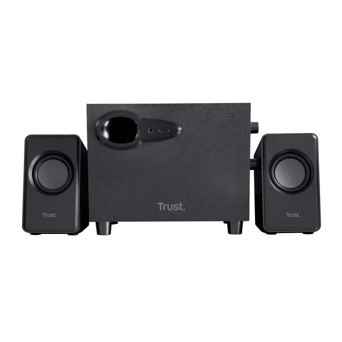 Trust Altavoces Trust Avora 2.1 Conjunto de Altavoces con Subwoofer de Madera, 9W RMS, Alimentación USB, para PC, Negro