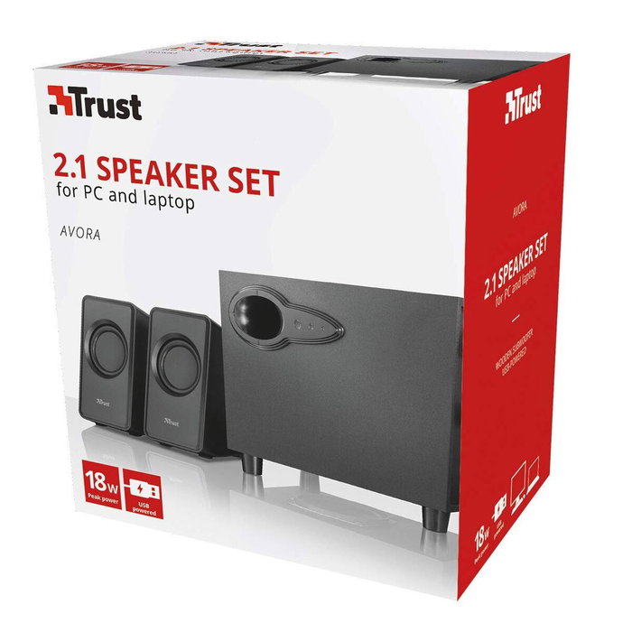 Trust Avora Altavoces 2.1 con Subwoofer de 18W