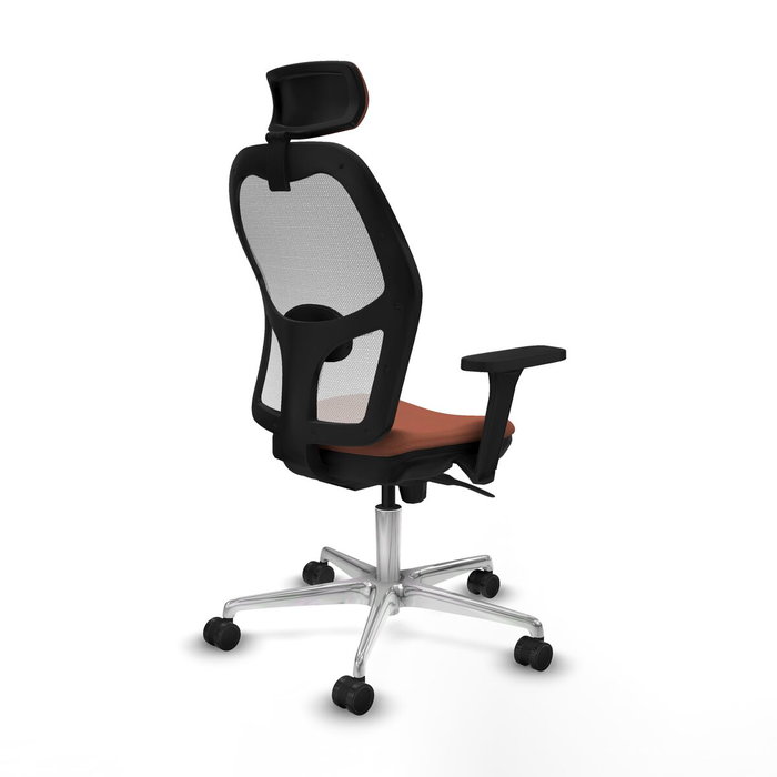 PIQUERAS Y CRESPO Silla de oficina Jorquera con mecanismo sincro, marrón y blanco