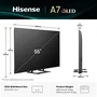 Hisense 55A7Q - Televisor LED Smart TV 4K UHD 139,7 cm (55") con HDR, VIDAA, Wi-Fi, Bluetooth, Negro
