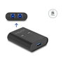 DeLOCK 11508 Interruptor USB 3.2 Gen 1 5 Gbps Switch para 2 PC compartir 1 dispositivo, negro, plástico, 5 Gbit/s