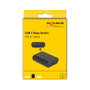 DeLOCK 11508 Interruptor USB 3.2 Gen 1 5 Gbps Switch para 2 PC compartir 1 dispositivo, negro, plástico, 5 Gbit/s