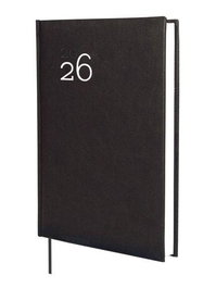 Finocam Agenda Dynamic Milano Y11-165x240 mm Profesional Tapa Dura 2026, Negro, Formato Sobremesa