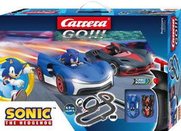 Carrera Pista Carrera Sonic The Hedgehog, Incluye 2 Coches (Sonic y Shadow), 4.9 Metros de Longitud