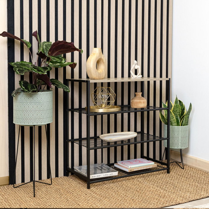 Vinthera Soporte con Macetero Moa 22x22x58 cm (4 Unidades) Verde