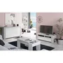 Aucasa Soporte TV AMBIT 2 Puertas Gris y Blanco Estilo Contemporáneo L 120 cm