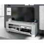 Aucasa Soporte TV AMBIT 2 Puertas Gris y Blanco Estilo Contemporáneo L 120 cm