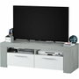 Aucune Soporte de TV de 2 puertas Gris y blanco L 120 cm