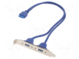 GEMBIRD Adaptador IDE 20pin hembra a 2 puertos USB A 3.0, 0,45m