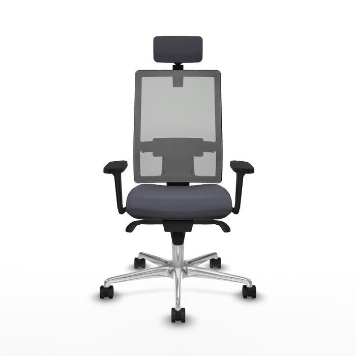 PIQUERAS Y CRESPO Silla de oficina Horna con mecanismo Sincro, Gris