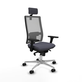PIQUERAS Y CRESPO Silla de oficina Horna con mecanismo Sincro, Gris