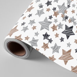 PRYSE Bobina Papel Regalo Navidad Estrellas 62cm x 4kg
