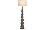 DKD Home Decor Lámpara de Pie Mango y Lino Marrón