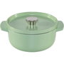 KitchenAid Asador redondo de hierro fundido con tapa 22 cm, verde