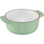 KitchenAid Asador redondo de hierro fundido con tapa 22 cm, verde