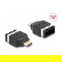 DeLOCK Adaptador HDMI-A macho a HDMI-E hembra para automóvil, 4K 60 Hz, 3840x2160, HDCP, Contactos chapados en oro, Negro