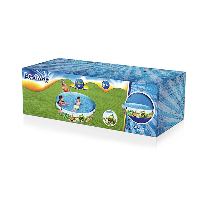 Bestway Piscina Rigida Infantil PVC Dinosaurios 183x38 cm +2 Años Jardin 55022 Bestway Piscina Rigida Infantil PVC Dinosaurios 183x38 cm +2 Años Jardin 55022
