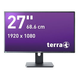 Terra Monitor 27" Full HD IPS 75Hz V4 Greenline Plus - Negro - 1920x1080, HDMI, DisplayPort, USB-C, Altavoces, Altura Ajustable, VESA, Low Blue Light