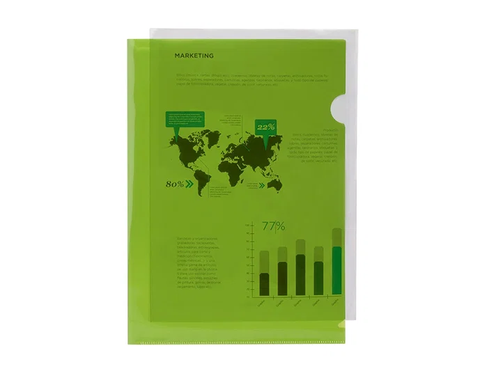 Liderpapel Carpeta Dossier con Uñero Verde DIN A4 Liderpapel Carpeta Dossier con Uñero Verde DIN A4