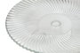 DKD Home Decor Plato de Cristal Rayado Transparente 26x26x8 cm