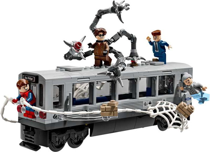 LEGO Marvel Juego de construcción Spiderman y Doctor Ock: Escena del tren subterráneo