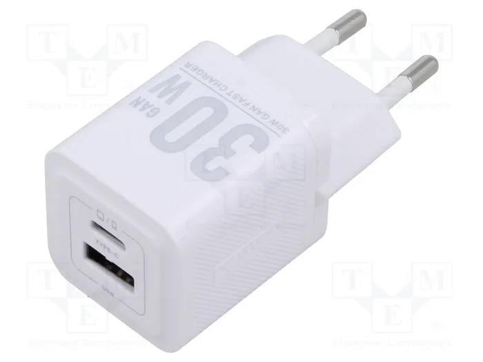 Vention Cargador de Pared GaN FEQW0-EU con 1xUSB-C y 1xUSB-A de 30W Vention Cargador de Pared GaN FEQW0-EU con 1xUSB-C y 1xUSB-A de 30W