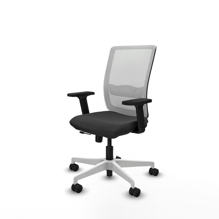PIQUERAS Y CRESPO Silla de oficina Haches Gris oscuro y Blanco