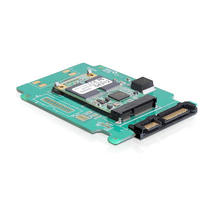 DeLOCK Adaptador 61881 SATA 22-pin a mSATA Interno 2.5" Placa Verde para Puerto SATA 22-pin